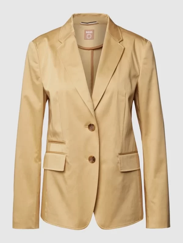 Budget 👍 BOSS Blazer Mit Reverskragen Modell ‘Jajuna’ – Beige ✔️ 3