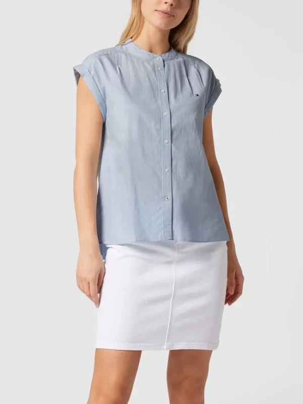 Billig ⭐ Tommy Hilfiger Bluse Aus Reiner Bio-Baumwolle – Hellblau 😀 5