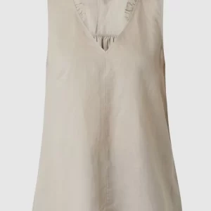 Neu 🌟 Esprit Collection Blusentop Aus Leinen-Lyocell-Mix – Taupe 😉 9